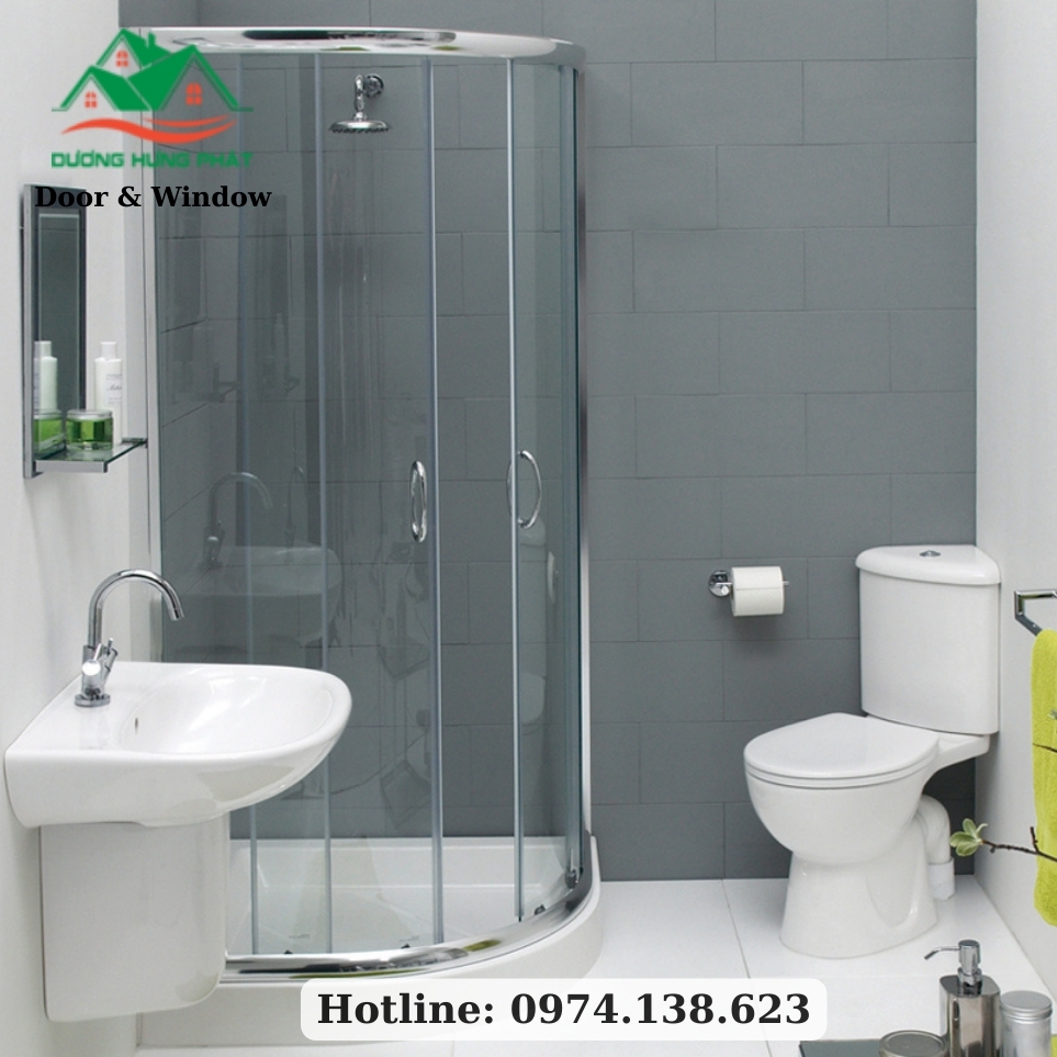 phòng tắm kính cabin tròn 